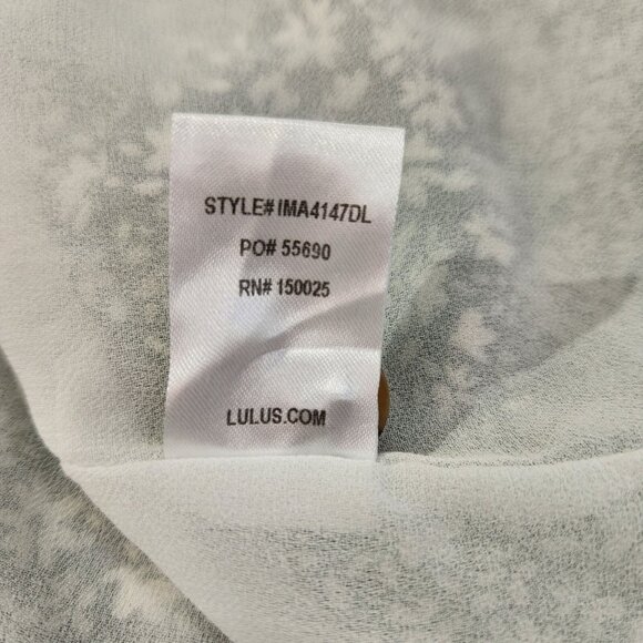 Lulus Green Floral Print Blooming Darlin Ruffled Mini Dress Womens Size M - Picture 15 of 15